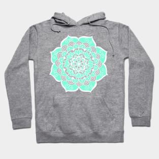 Pastel Green and Grey Mandala Hoodie